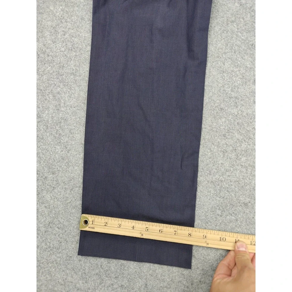 Banana Republic Pants Mens‎ 33x32 Blue Non-Iron Slim Fit Cotton Dress Check